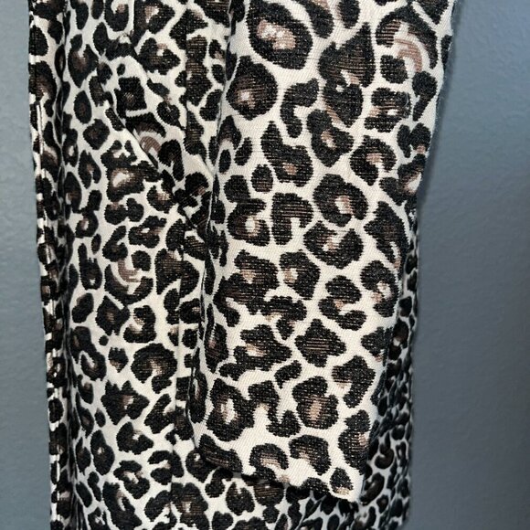 ANTHROPOLOGIE Leopard Animal Print Double Breasted Jacket Coat - EUC - Size 0 - Picture 5 of 16